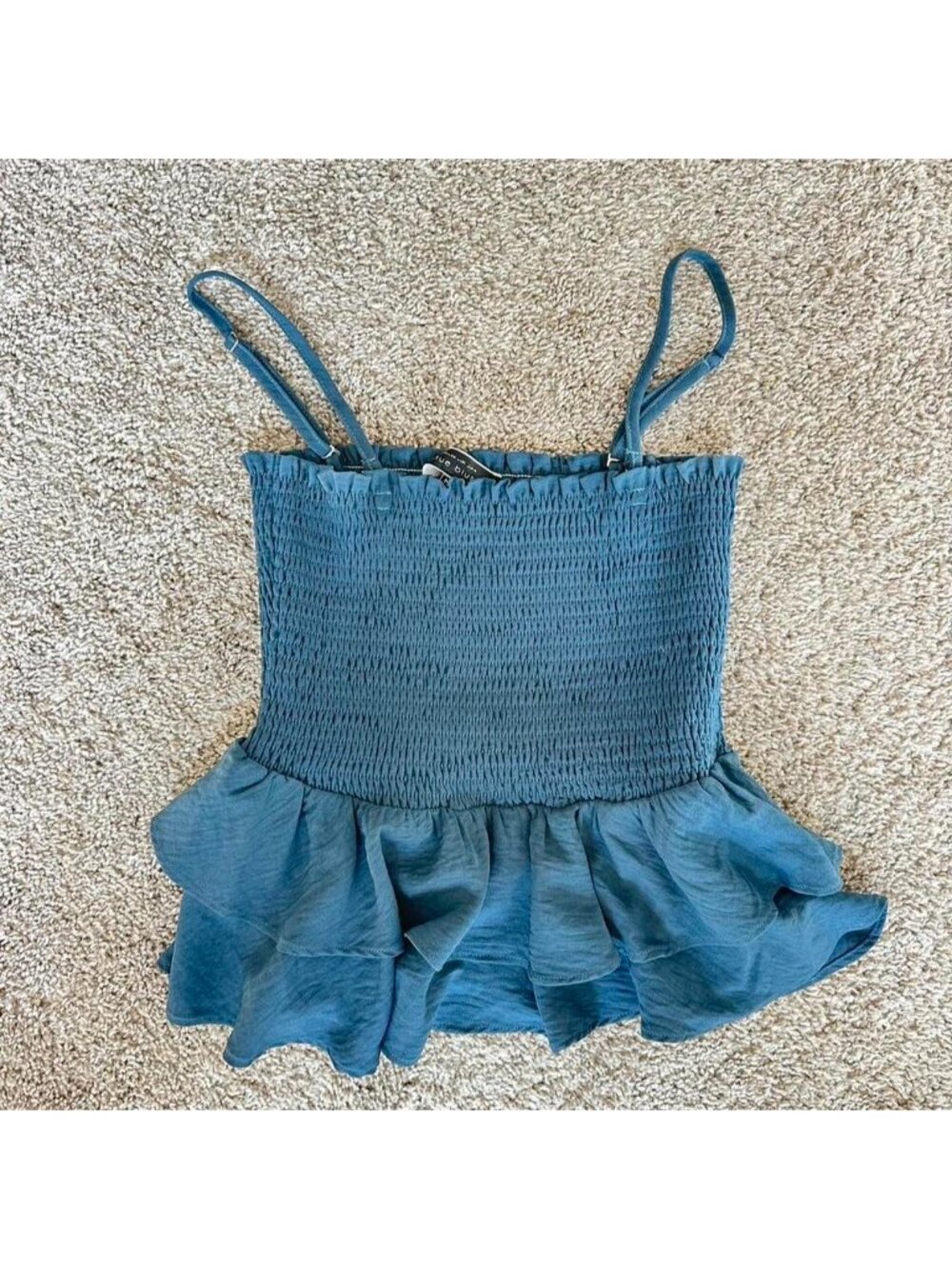 Blue baby doll top #babydoll #ruffles